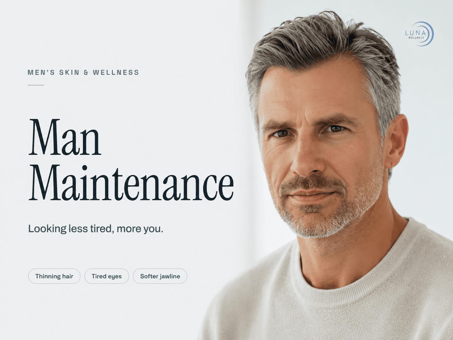 Men's skin and wellness treatments at Luna Med Spa
