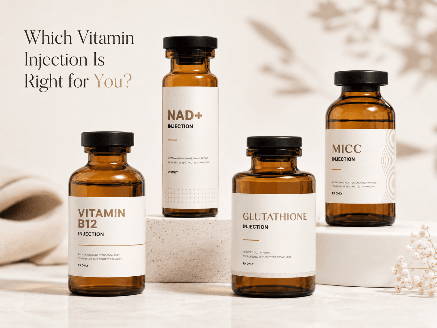 Vitamin and wellness injections available at Luna Med Spa Burlington